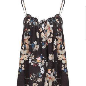 NWT RUE-8ISQUIT brown floral top size 8 (117)